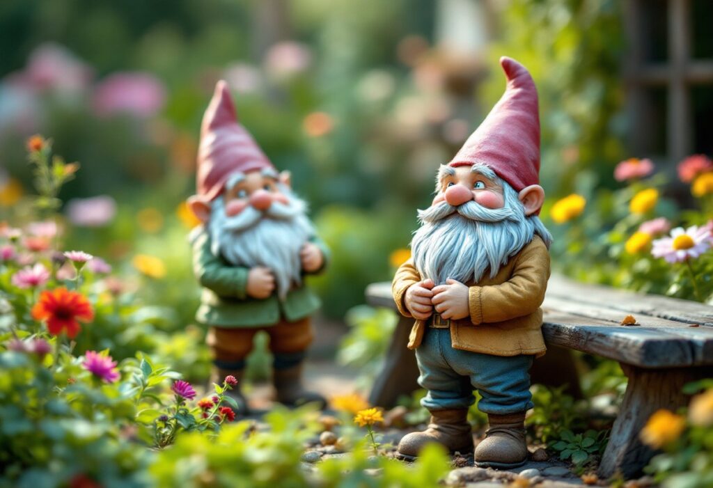 Les nains de jardin rigolos : des idées pour un jardin amusant