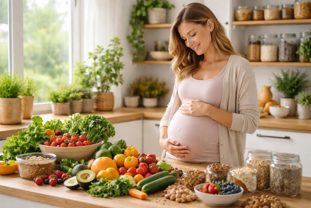 Alimentation bio pendant la grossesse réduit les risques selon études récentes