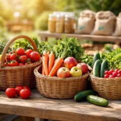 Aliments biologiques sans OGM pour santé avec paniers bio locaux Biocoop