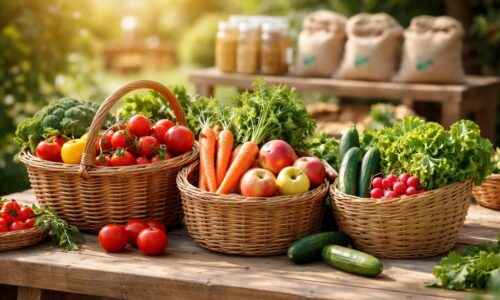 Aliments biologiques sans OGM pour santé avec paniers bio locaux Biocoop