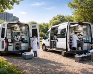 Recherche scientifique mobile avec laboratoires embarqués dans Volkswagen Crafter et Fiat Ducato